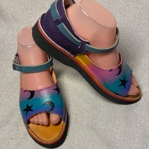 Soletech Colorful Star and Moon Women's Sandals. Size UK-6,5 US-8,5